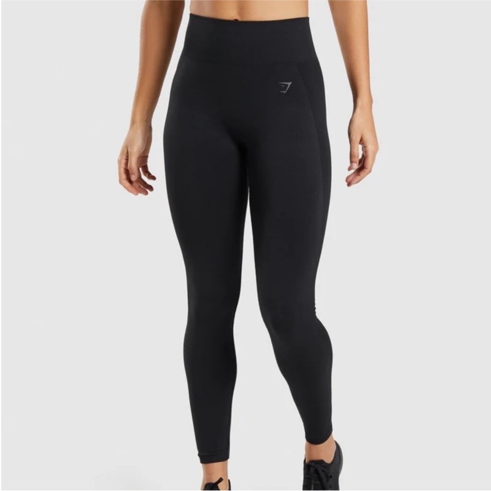 GYMSHARK Black Flex Leggings size small athletic gym cropped ankle